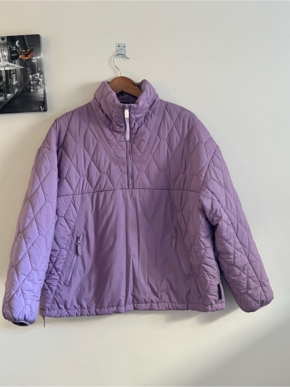 Helen Steele x Dunnes Lilac Quilted Jacket | Size M- PTP 25 inch